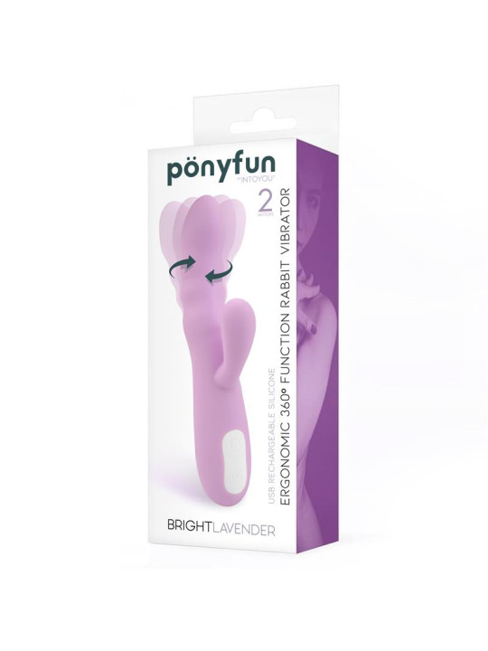 Brightlavender Vibrador y Rotador Doble Motor 360º USB Silicona