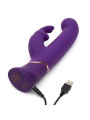 Greedy Girl Vibrador con Movimiento Estimulador punto G y Rabbit Púrpura
