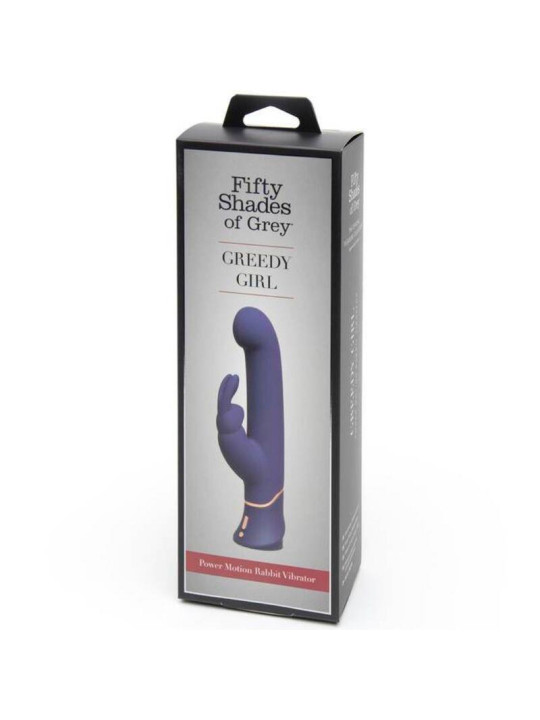 Greedy Girl Vibrador con Movimiento Estimulador punto G y Rabbit Púrpura