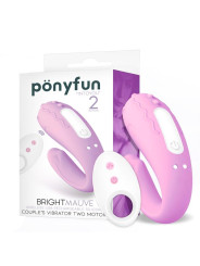 Brightmauve Vibrador para Parejas Doble Motor Control Remoto USB Silicona