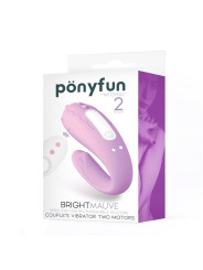 Brightmauve Vibrador para Parejas Doble Motor Control Remoto USB Silicona