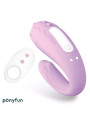Brightmauve Vibrador para Parejas Doble Motor Control Remoto USB Silicona