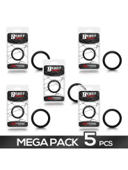 Pack de 5 Anillo Pene Silicona Líquida 3.4 cm