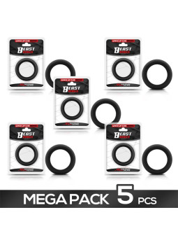 Pack de 5 Anillo Pene Silicona Solida 4.5 cm