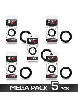 Pack de 5 Anillo Pene Silicona Liquida 3.4 cm