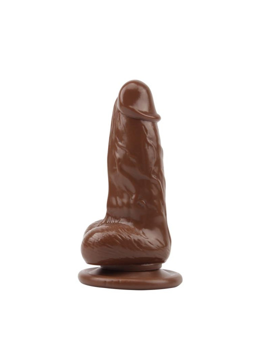 Dildo Jumbo Jack 6 con Vibración marrón