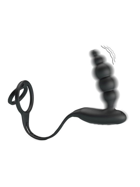 Plug Anal con Anillo para el Pene con Vibración