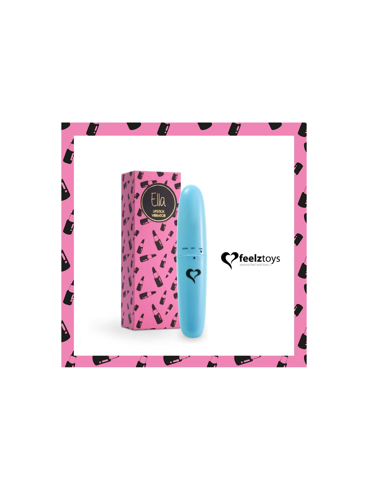 Ella Lipstick Vibrador Light Blue