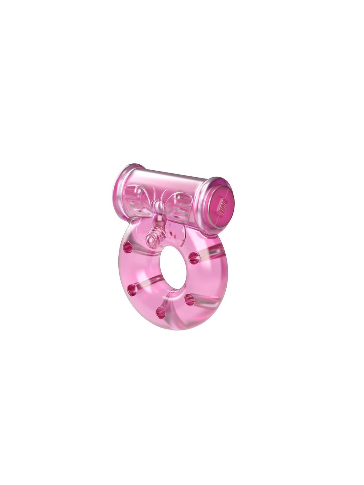 Baile Anillo Vibrador con Preservativo Color Rosa