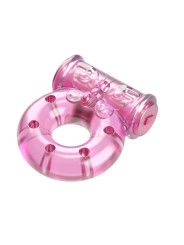 Baile Anillo Vibrador con Preservativo Color Rosa