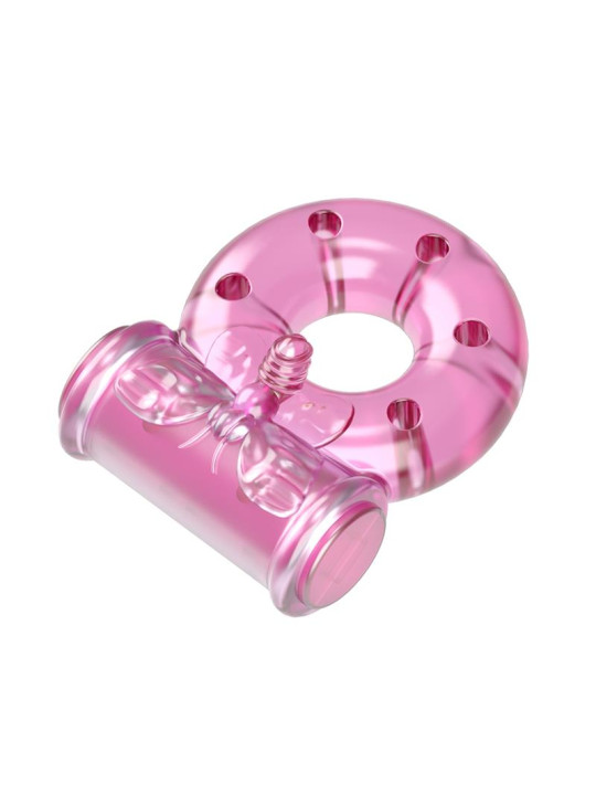 Baile Anillo Vibrador con Preservativo Color Rosa