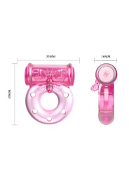 Baile Anillo Vibrador con Preservativo Color Rosa