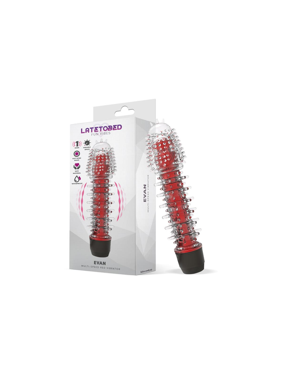 Evan Vibrador Multi Velocidad Rojo