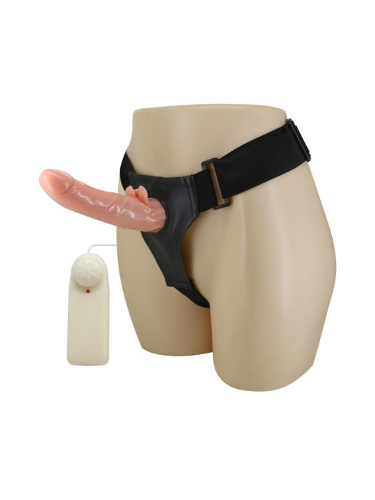 Baile Arnés con Dildo y Control Remoto 18 cm