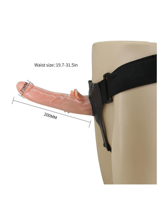 Baile Arnés con Dildo y Control Remoto 18 cm