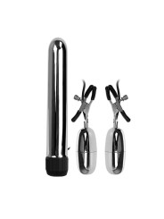 Baile Set Bala Vibrador y Pinzas para Pezones con Vibración Turbo