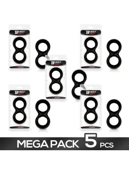 Pack de 5 Anillo para el Pene y Testículos Silicona Líquida 25 mm