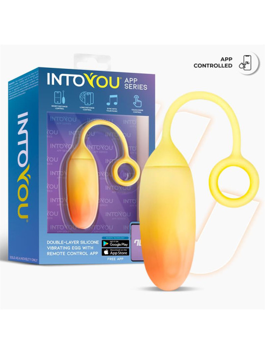 Huevo Silicona Doble Capa con APP Amarillo/Naranja