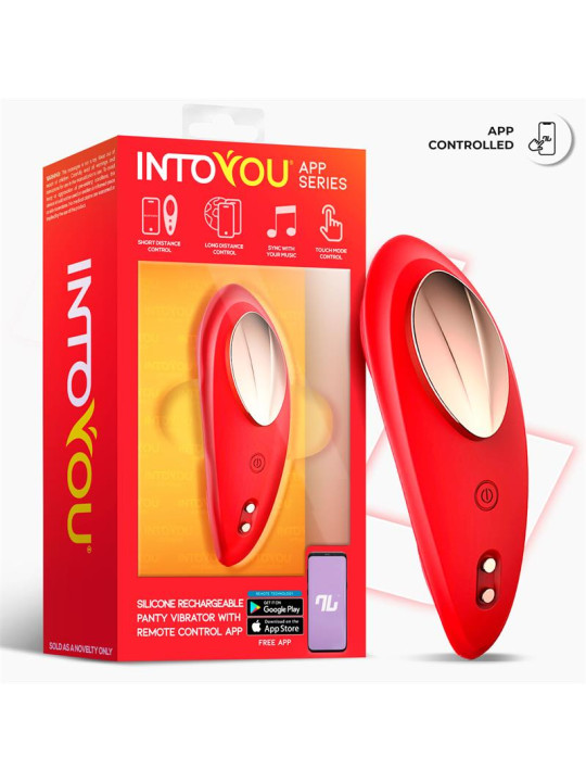 Vibrador de Braguita con APP Silicona Rojo
