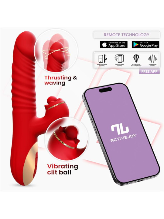 Ascen Vibrador con Thrusting y Waving y APP USB Magnético