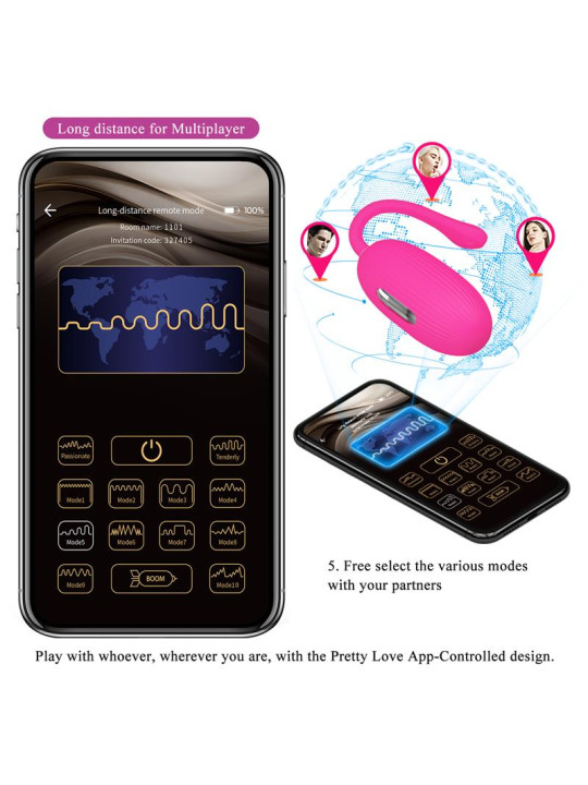 Doreen Huevo Vibrador con Electro Shock y App