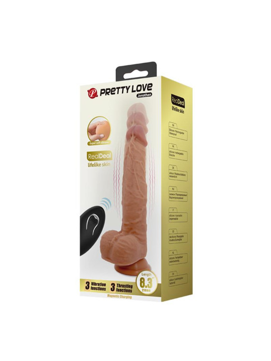 Jonathan Dildo con Vibración y Empuje Control Remoro