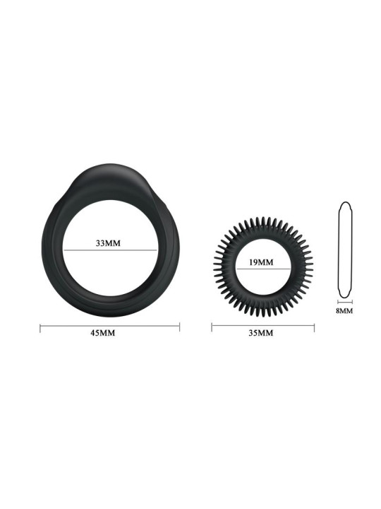 Manhood Set de 2 Anillo para el Pene