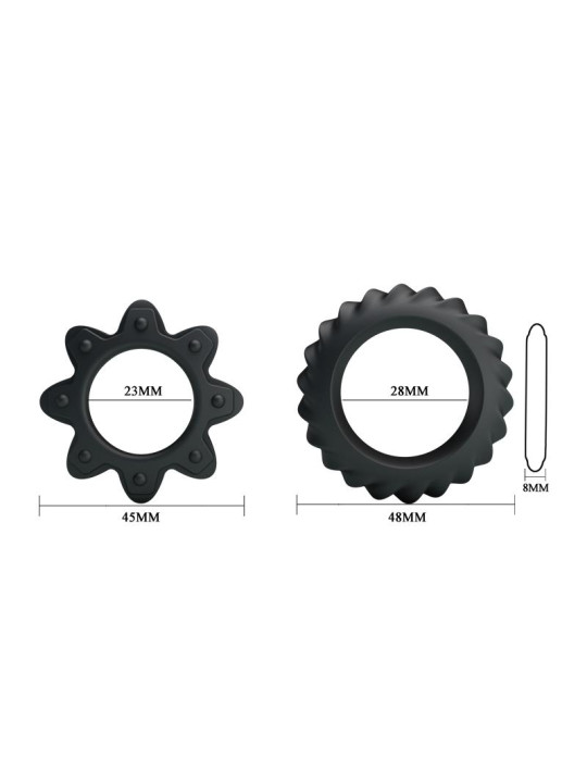 Flowering Set de 2 Anillos para el Pene