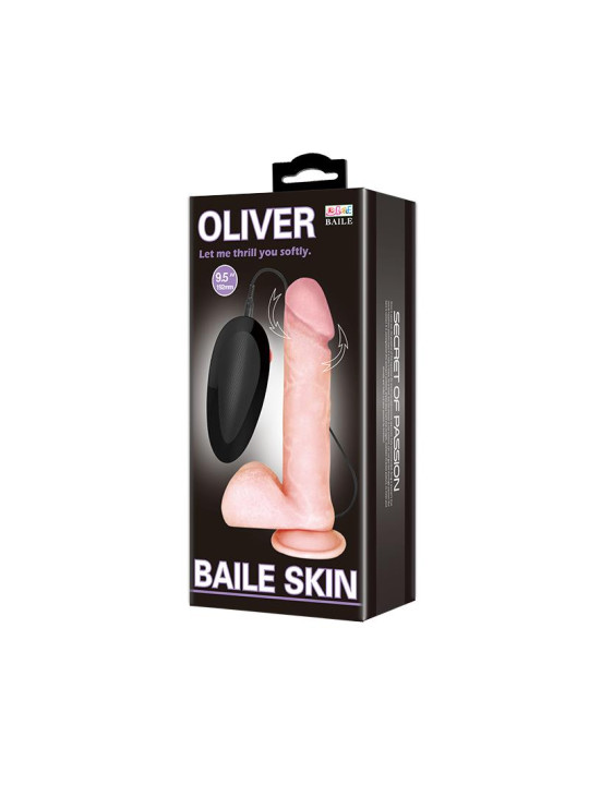 Oliver Dildo Realista con Vibración y Rotación Control Remoto