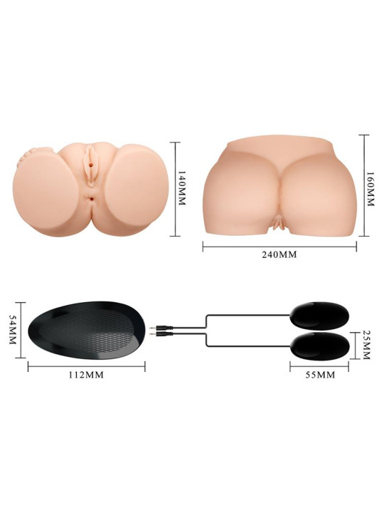 Masturbador Vagina y Ano con Vibración
