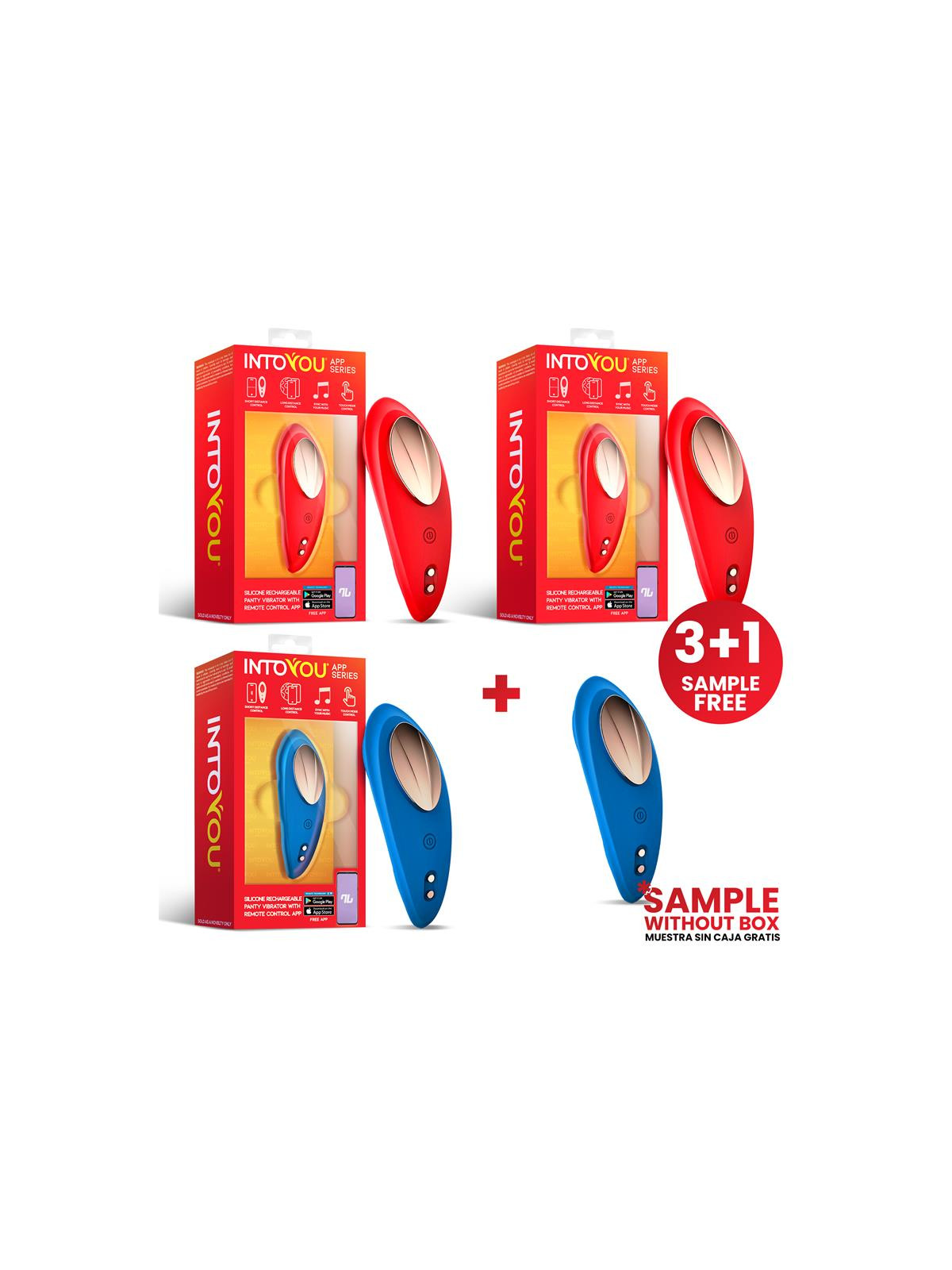 Pack 3+1 Vibrador de Braguitas con APP