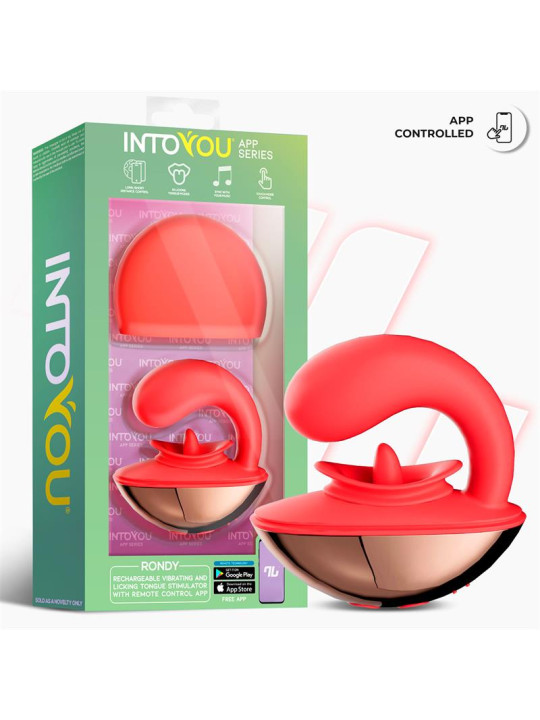 Estimulador con Vibración y Lengua - Juguetes XXX | Rondy con App