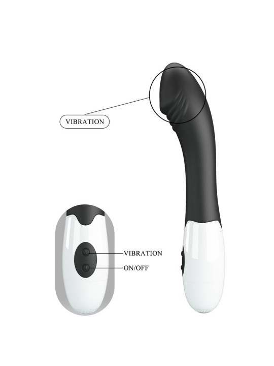 Vibrador Elemental 30 Funciones Negro - Juguetes Sensuales