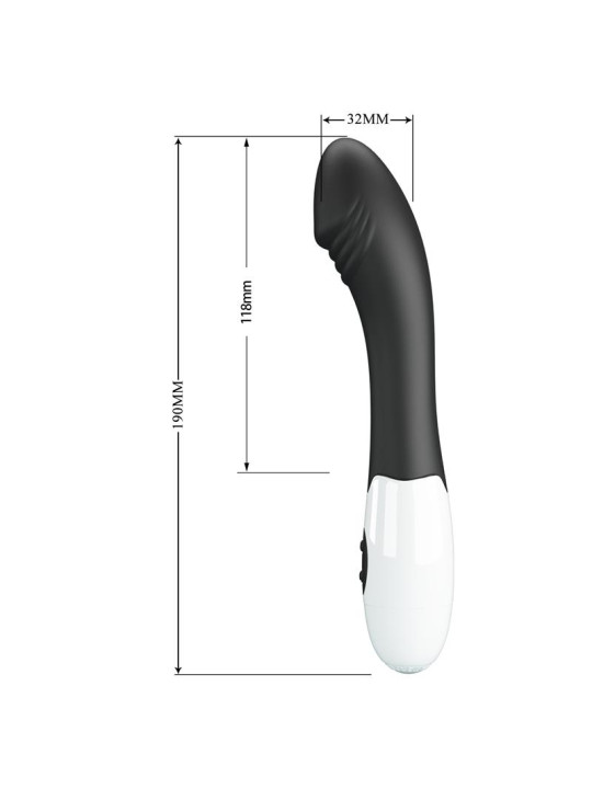 Vibrador Elemental 30 Funciones Negro - Juguetes Sensuales