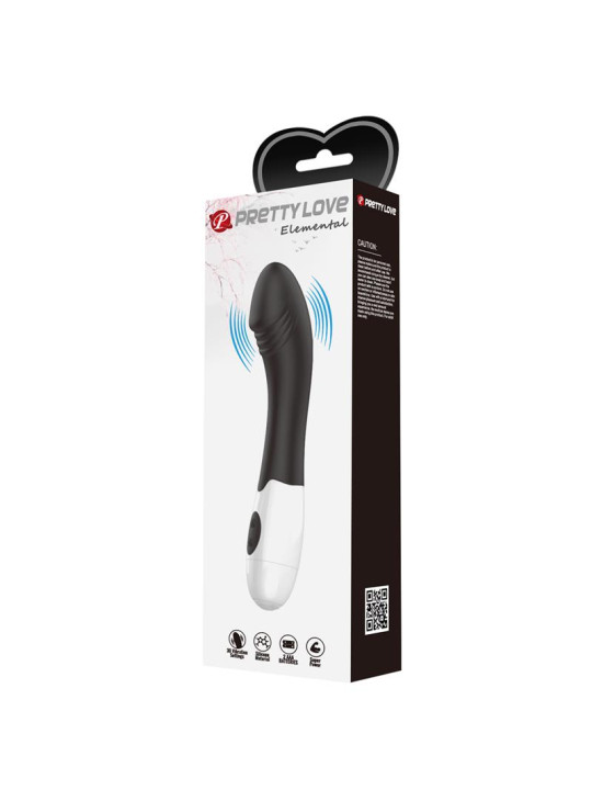 Vibrador Elemental 30 Funciones Negro - Juguetes Sensuales