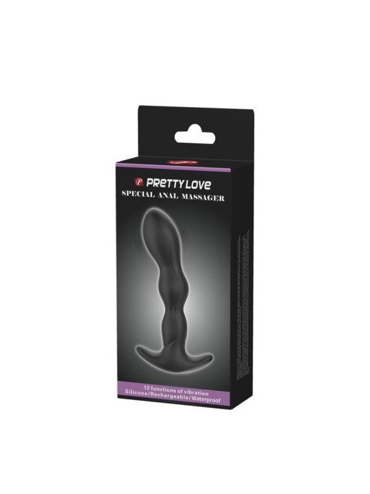 Yale Plug Anal Vibración Negro - Juguetes Eróticos