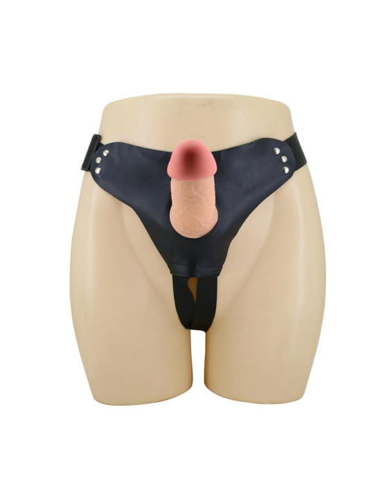 Arnés con Dildo Hueco 19 cm Mavis - ¡Juguete Sensacional!