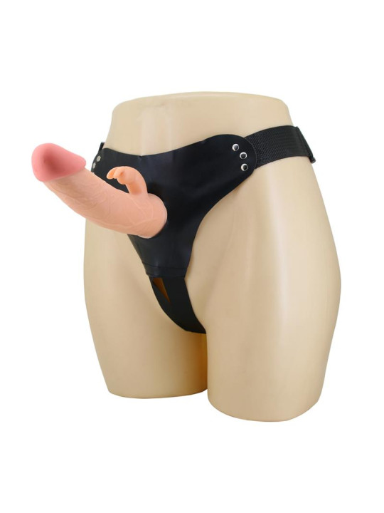 Arnés con Dildo Hueco 19 cm Mavis - ¡Juguete Sensacional!