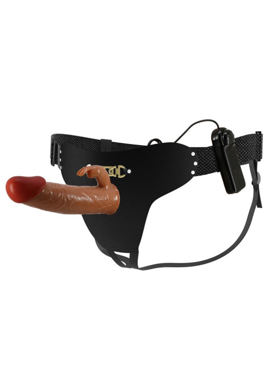 Arnés con Dildo Hueco y Vibración 7.4 Mavion - Juguetes Eróticos Esenciales