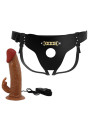 Arnés con Dildo Hueco y Vibración 7.4 Mavion - Juguetes Eróticos Esenciales