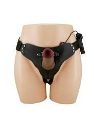 Arnés con Dildo Hueco y Vibración 7.4 Mavion - Juguetes Eróticos Esenciales