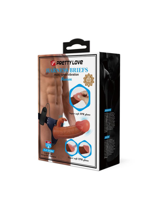 Arnés con Dildo Hueco y Vibración 7.4 Mavion - Juguetes Eróticos Esenciales