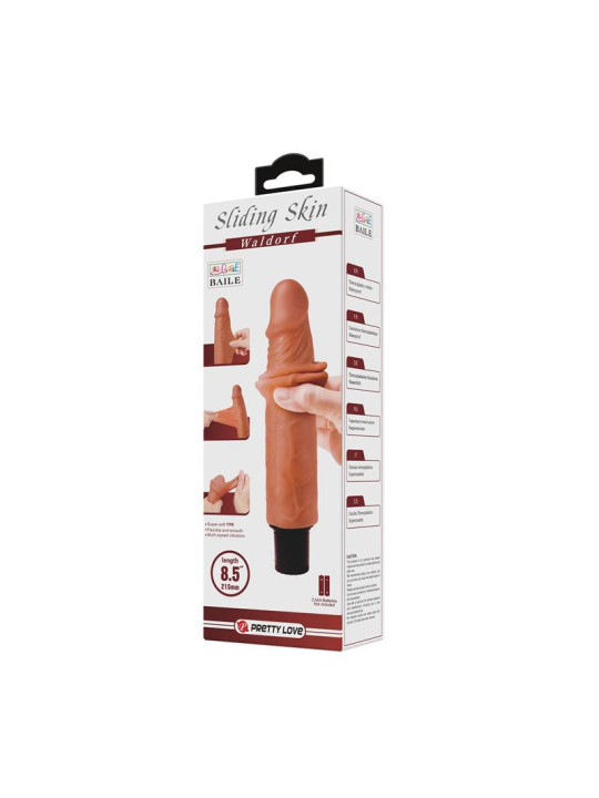 Dildo Waldorf con Piel Retráctil 8,5 - Juguetes Sensuales