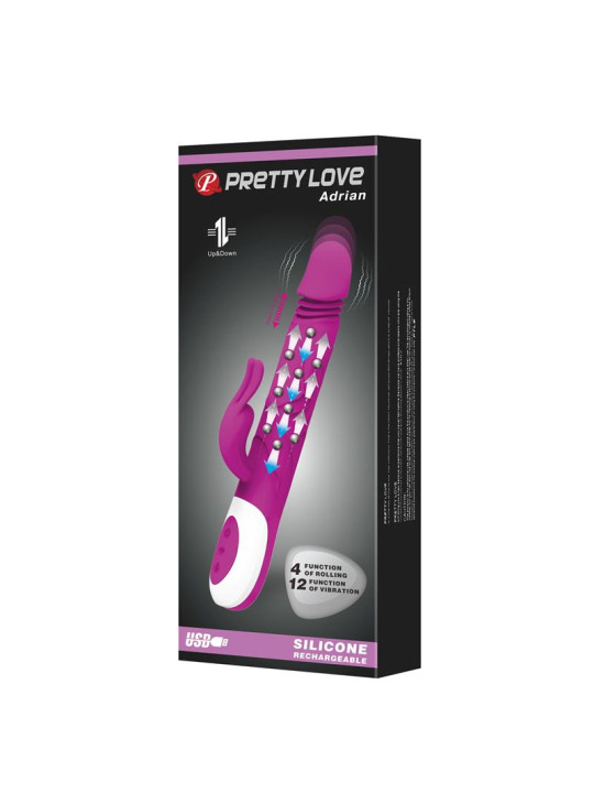 Vibrador con Bolas Rolling y Movimiento Up and Down - Juguetes Adultos