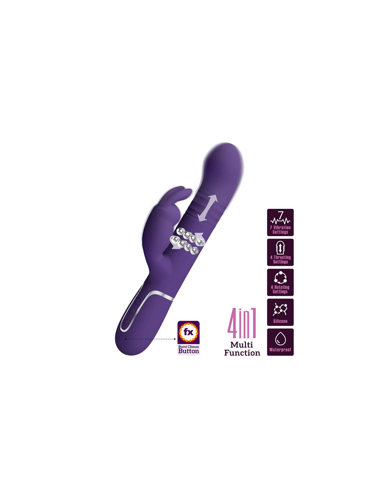 Vibrador Coale con Thursting y Bolas Rotatorias - Juguetes Sensuales