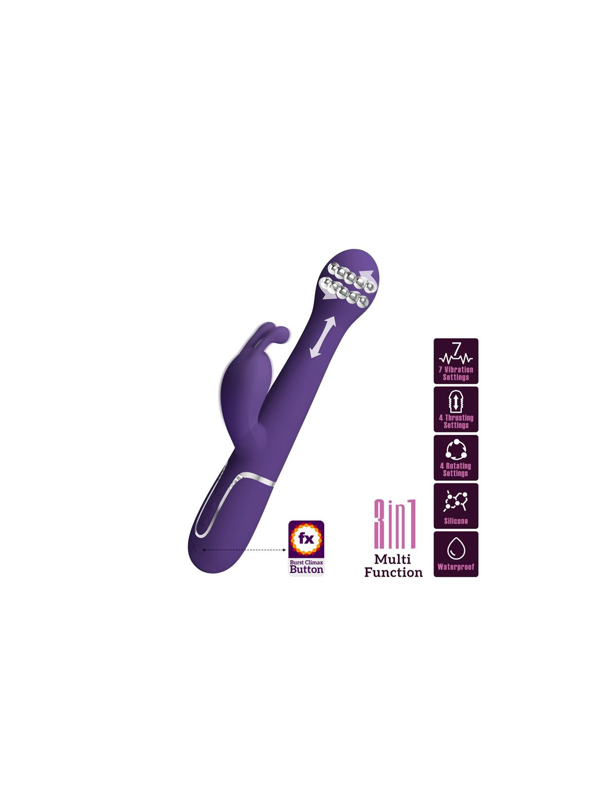 Vibrador Dejon con Thursting y Rotación - ¡Explora el Placer!