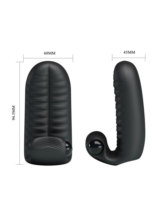 Funda Dedo Vibración Negro - Juguetes Divertidos