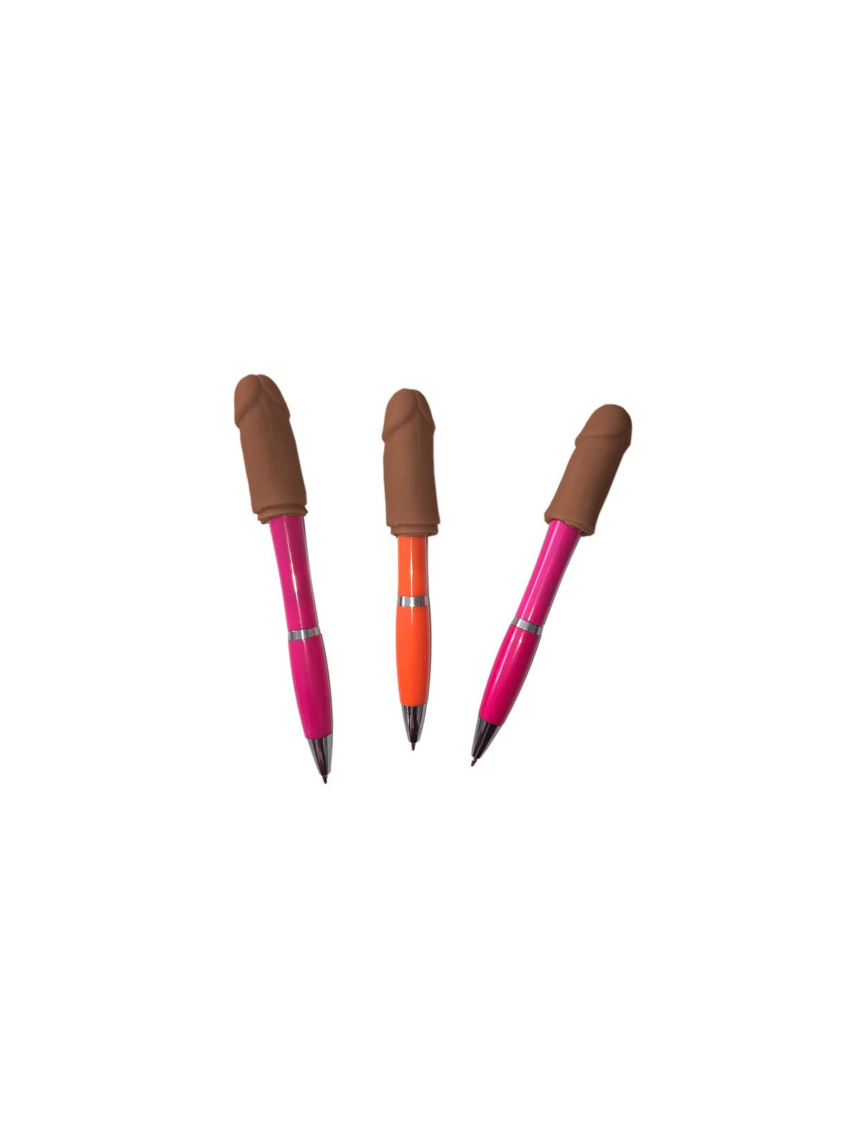 3 Bolígrafos con Punta en Forma de Pene Mulato
