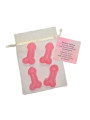Set de 4 Mini Jabones con Forma de Pene Rosa Aromatizados