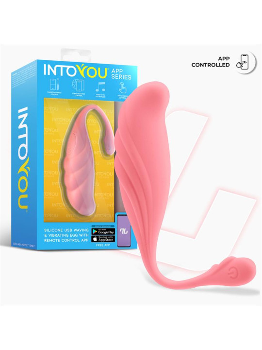 Huevo Vibrador con Movimiento Waving con APP USB